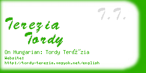 terezia tordy business card